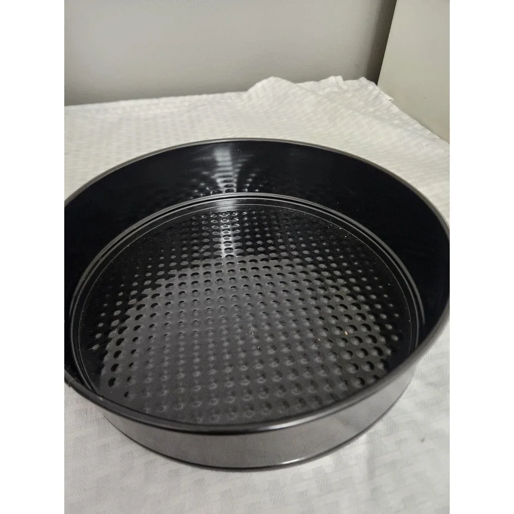 Black Nonstick Springform Pan Round Cake Pan with Honeycomb Base 9 Inch Bakeware